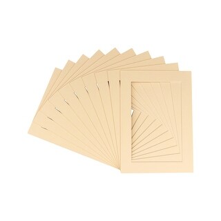 Poster Palooza 7x9 Bevel Cut Photo Mats 10-Pack - Acid Free White Matboards For 5x6 Pictures