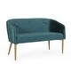 preview thumbnail 8 of 31, Brayer Modern Glam Tufted Velvet Loveseat by Christopher Knight Home - 49.50" L x 25.25" W x 30.25" H