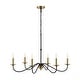 preview thumbnail 18 of 30, Nola 34.75" 6-Light Bohemian Farmhouse Iron LED Chandelier, by JONATHAN Y