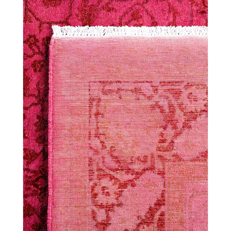 Contemporary Overdyed Wool Hand Knotted Area Rug - 4' 2" x 6' 3"