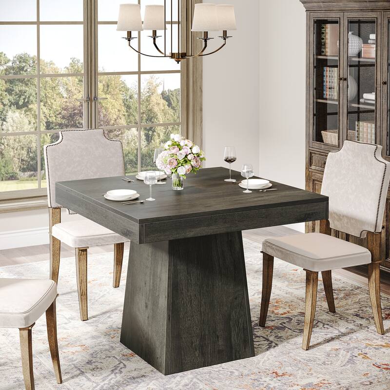 31.5 Inch Square Dining Table, Wood Kitchen Table Small Dinner Table Farmhouse Dining Room Table