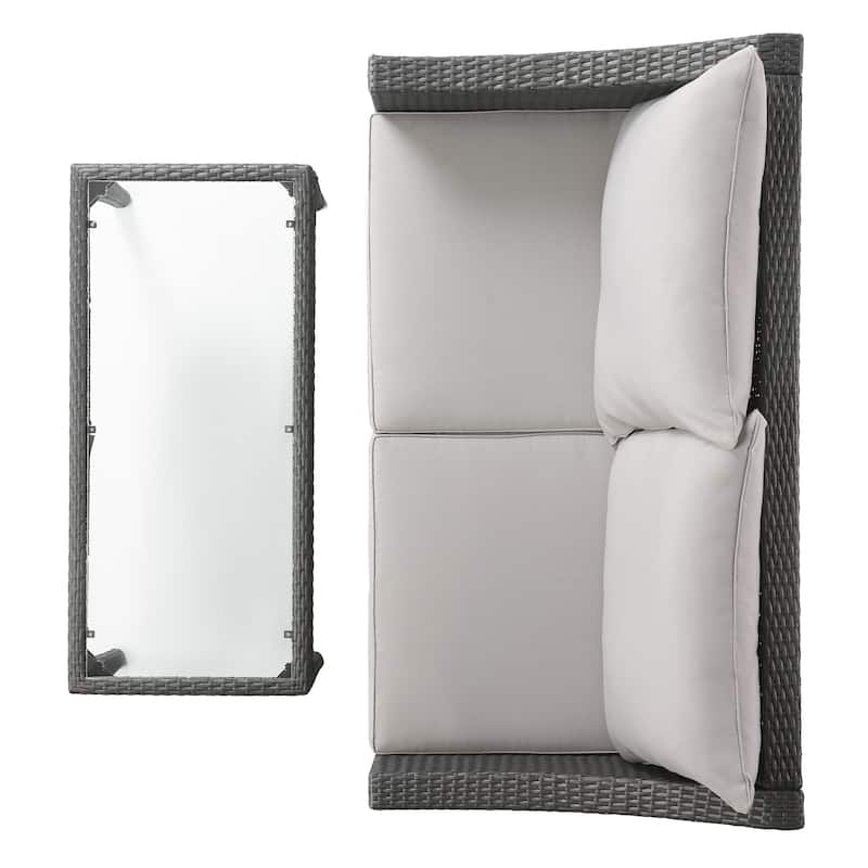Christopher Knight Home Outdoor Antibes 5-piece Wicker Chat Set with Cushions