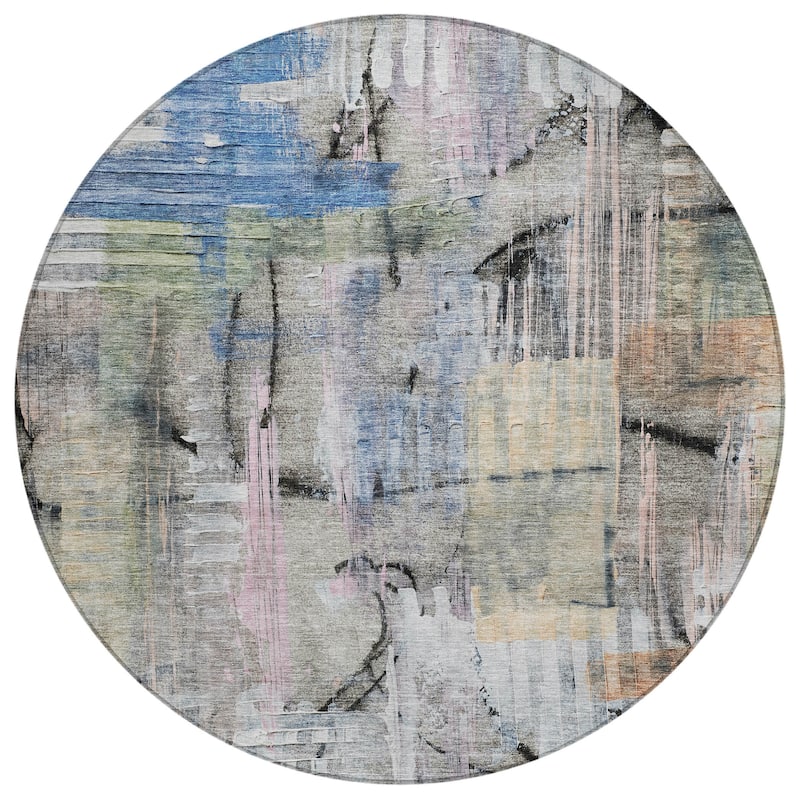 HomeRoots Abstract Transitional Rectangle Outdoor Rug