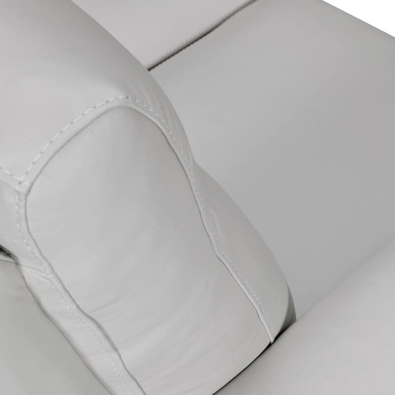 Greyson 83" Black or Dove Gray Leather Sofa by Armen Living