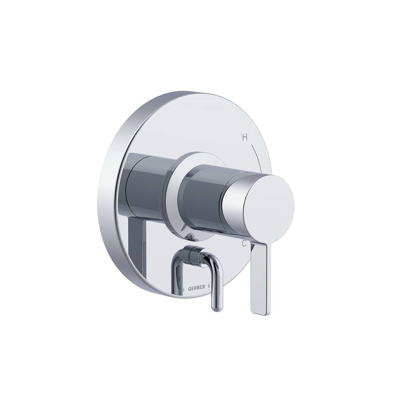 Gerber D500430TC Amalfi 1 Function Valve Trim Only with Double Lever - Chrome