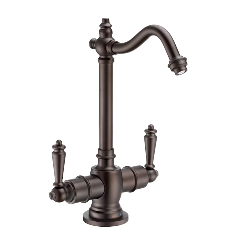 Whitehaus Collection Point of Use Instant Hot/Cold Water Drinking Faucet with Traditional Swivel Spout - Oil Rubbed Bronze