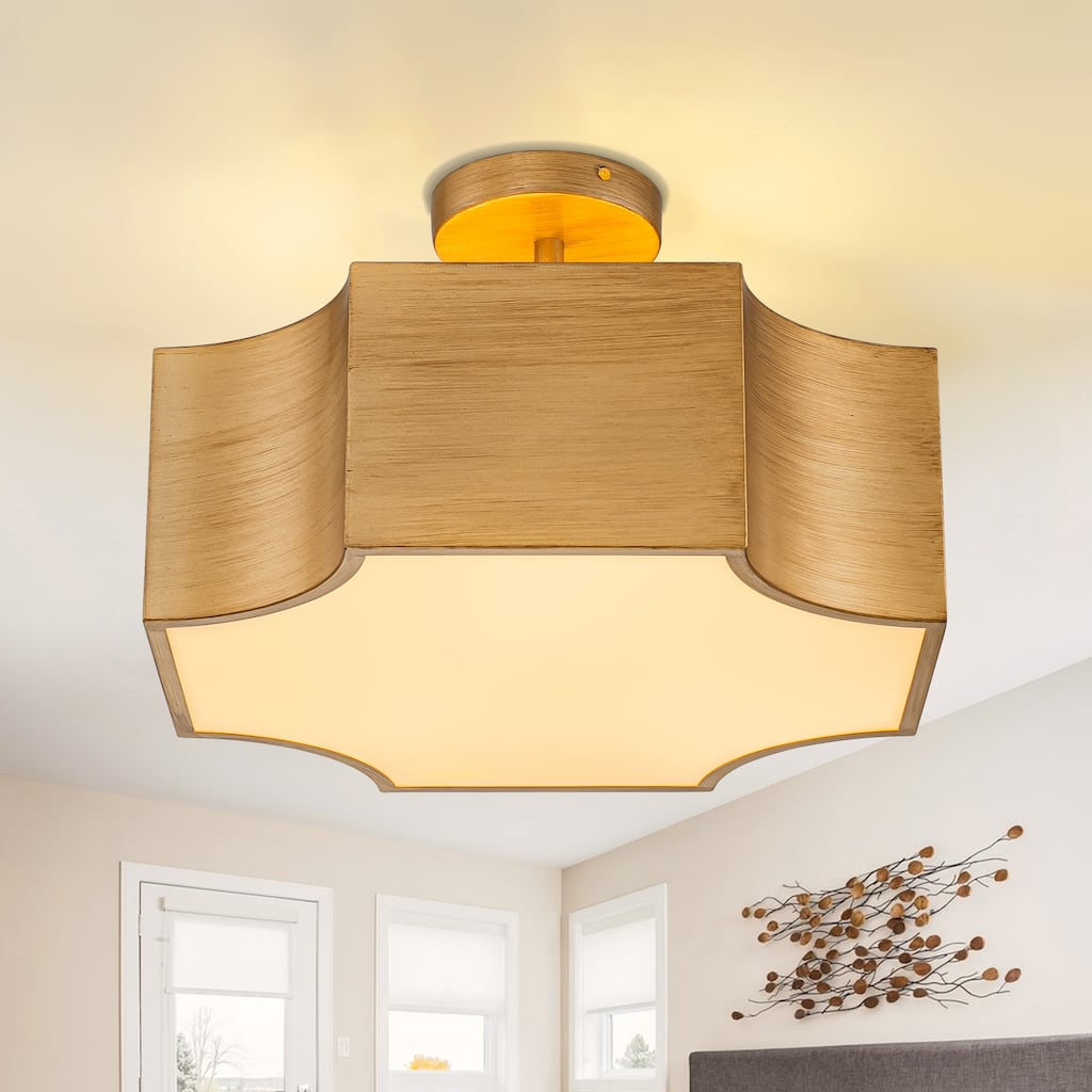 Starsky 3-Light Novelty Statement Semi Flush Mount - Antique