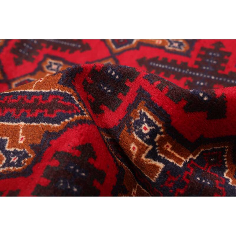 ECARPETGALLERY Hand-knotted Teimani Red Wool Rug - 3'8 x 6'10