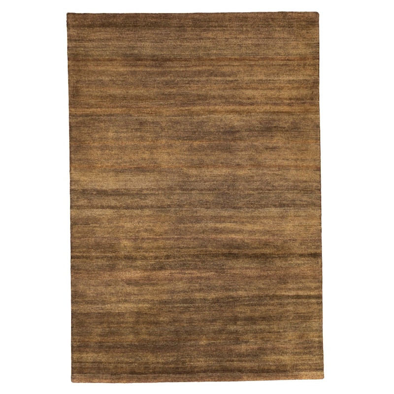 ECARPETGALLERY Hand-knotted Pak Finest Gabbeh Brown, Olive Wool Rug - 6'1 x 8'11