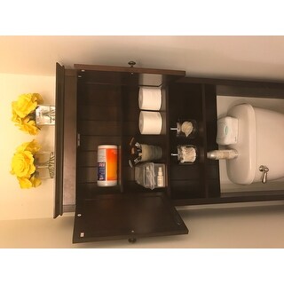 Lydia Wood Space Saver Cabinet in Espresso