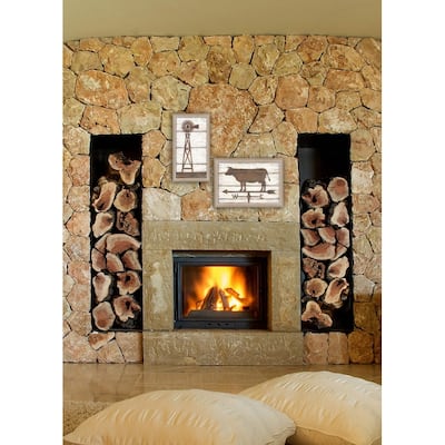 TrendyDecor4U Traditional "Country Bath Shelf Collection" 2-Piece Vignette by Annie LaPoint