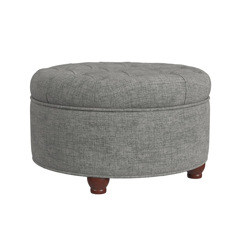 Copper Grove Moses Large Tufted Round Storage Ottoman