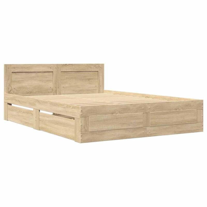 vidaXL Bed Frame 2 pcs Engineered Wood