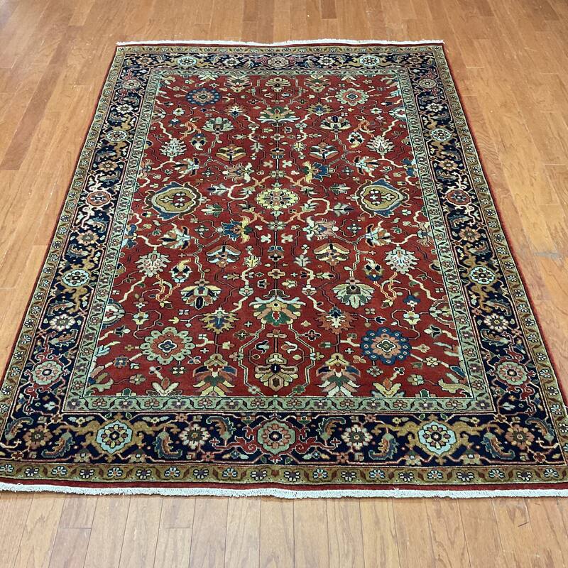 HERAT ORIENTAL Handmade 4'11 x 7'1 Serapi Wool Rug - 4'11" x 7'1"