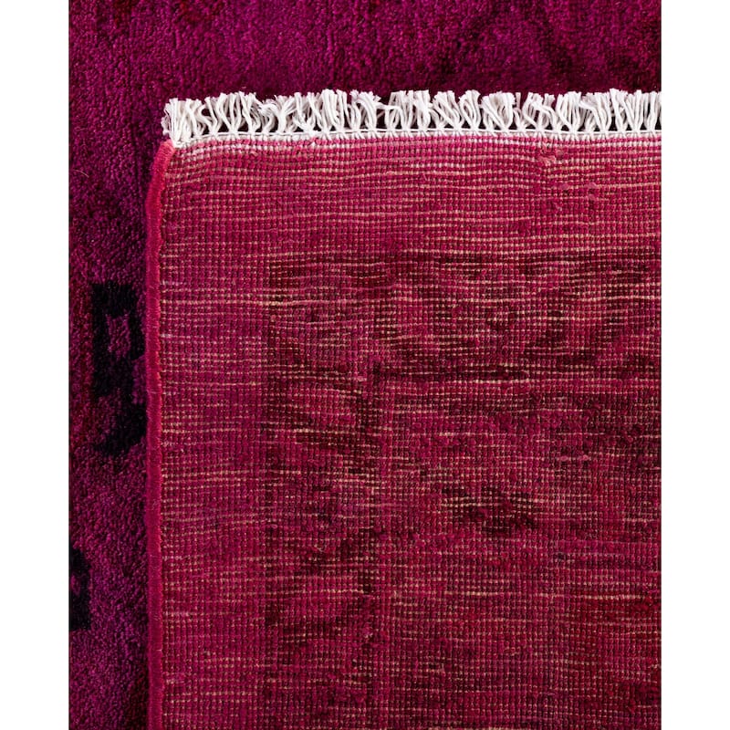 Overdyed One-of-a-Kind Hand-Knotted Area Rug - Pink - 10' 1" x 14' 0"