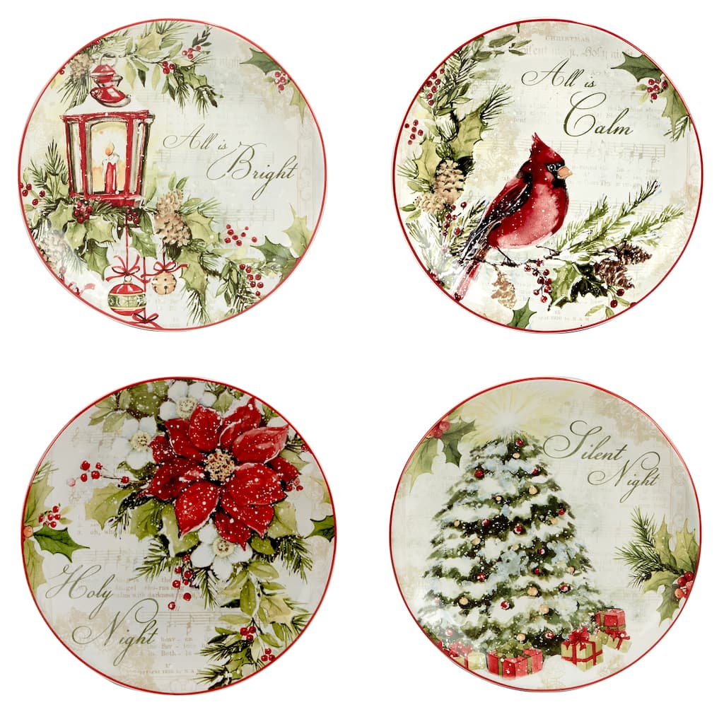 Certified International Silent Night 9" Salad/Dessert Plates, Set of 4