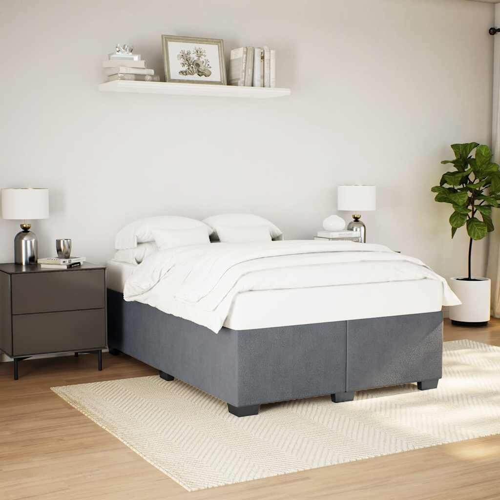 vidaXL Bed Frame without Mattress Upholstered Platform Base Bedroom Velvet