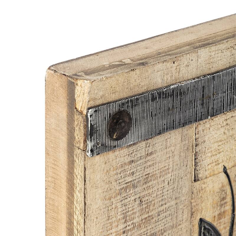 Rustic Style Tree of Life Wooden Wall Panel - 36" - Brown and Black