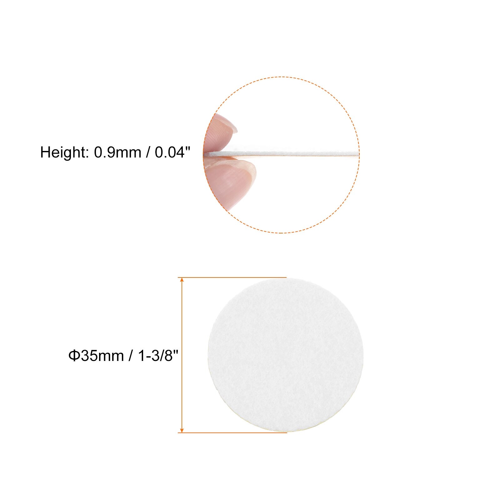 Round Adhesive Felt, Craft Stickers Non-Woven Fabric