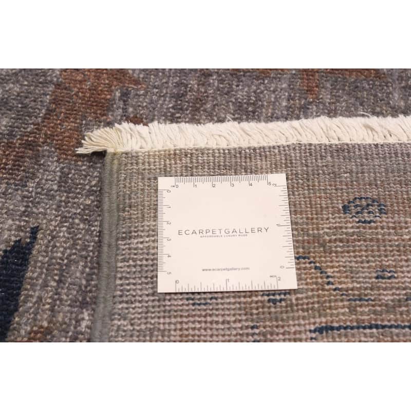 ECARPETGALLERY Hand-knotted Vibrance Grey Wool Rug - 6'0 x 8'8