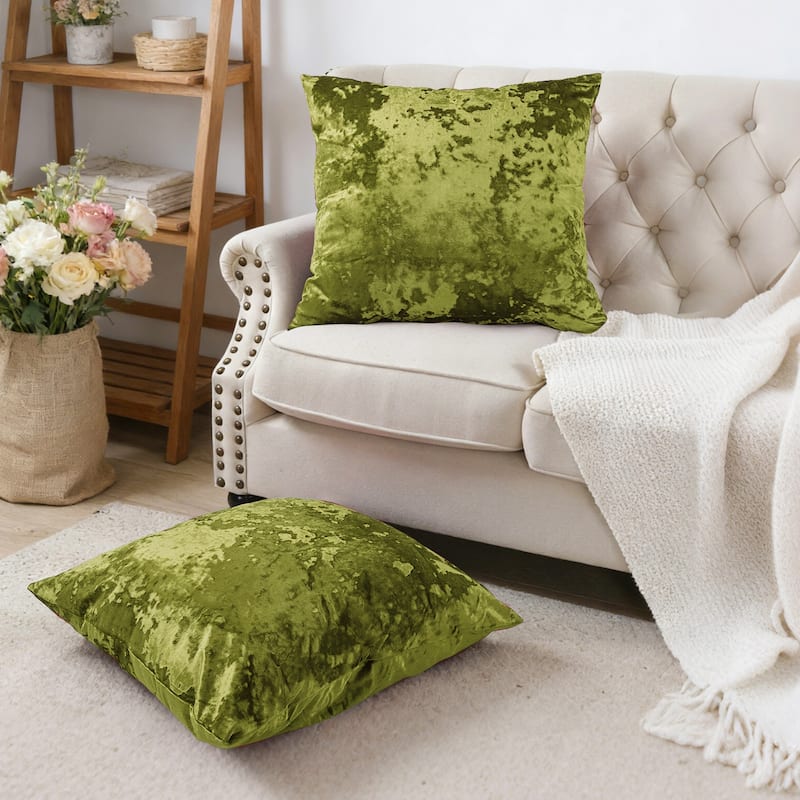 Rancho Crushed Velvet Throw Pillow Cover Set, NO INSERT