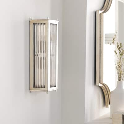 Artistic Weavers Ely Modern Gilded Glass 2-Bulb Wall Sconce