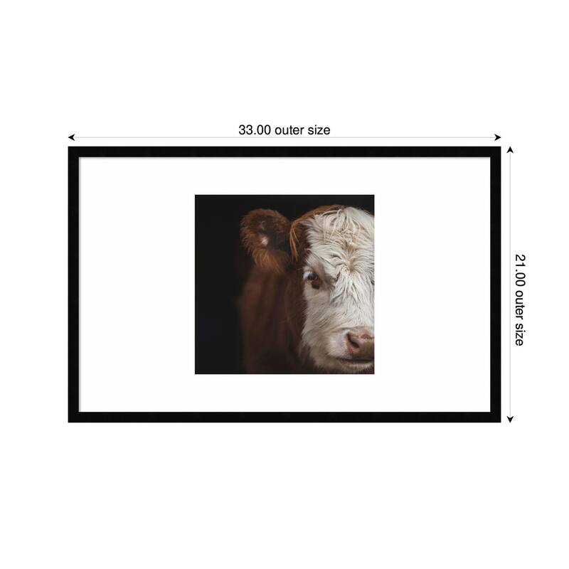 Kate and Laurel Cow Close by Emiko and Mark Franzen F2 Images Framed Wall Art Print