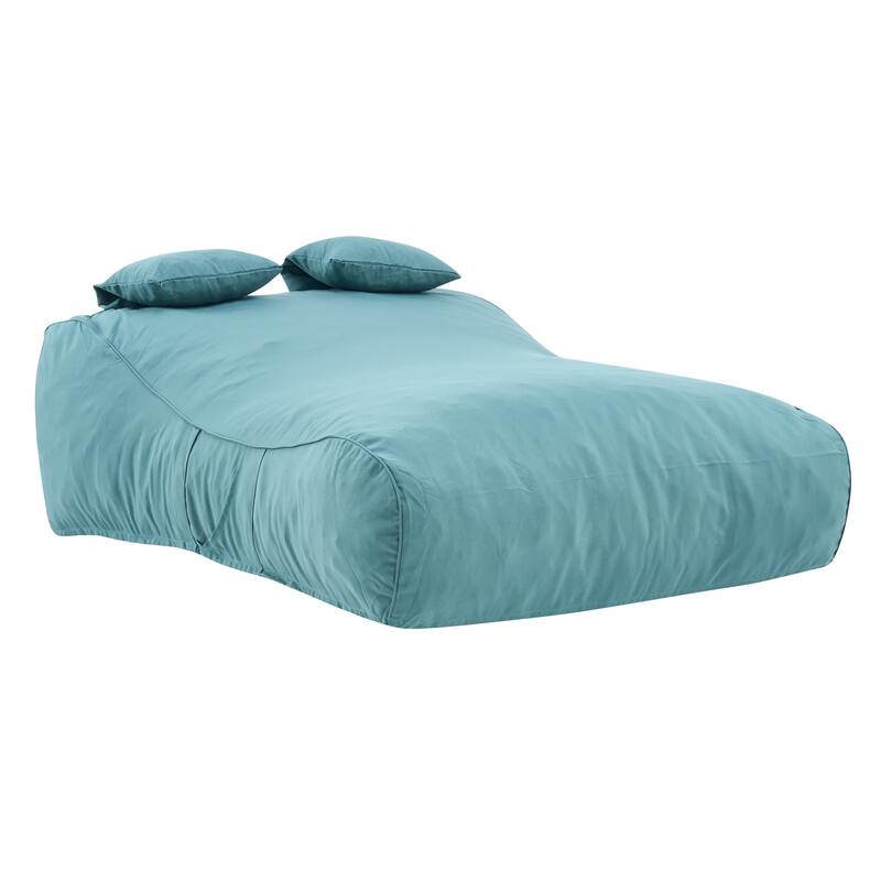 Christopher Knight Home - Lemoore Casual Outdoor Upholstered Bean Bag Daybed - Teal