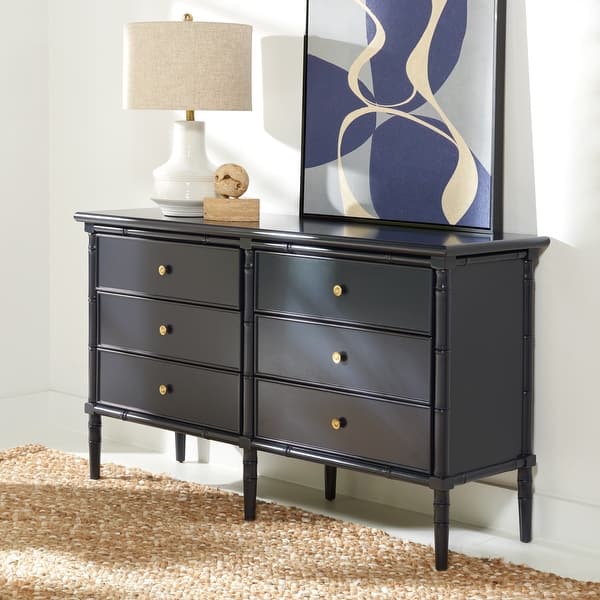 safavieh mina modern coastal dresser SAFAVIEH Couture Mina 6-Drawer Dresser - Bed Bath & Beyond