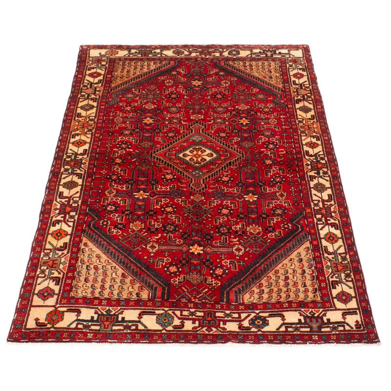 ECARPETGALLERY Hand-knotted Andelz Red Wool Rug - 4'8 x 6'8
