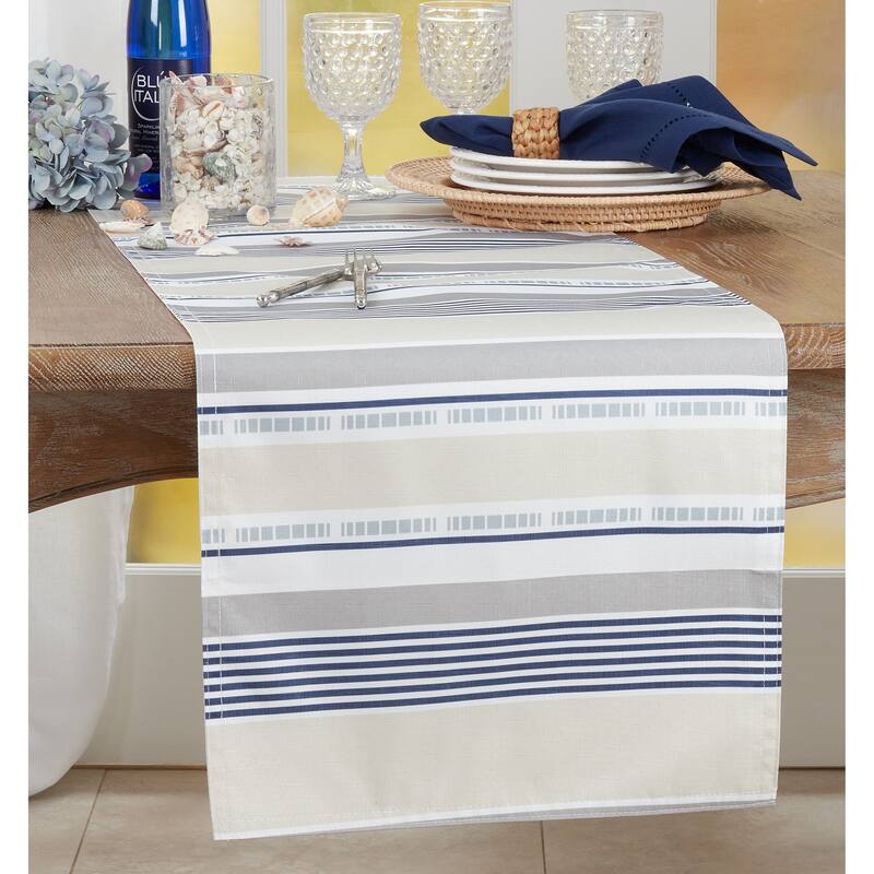 Table Runner With Striped Design