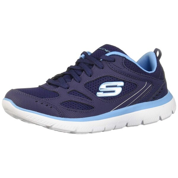 skechers navy blue women's shoes