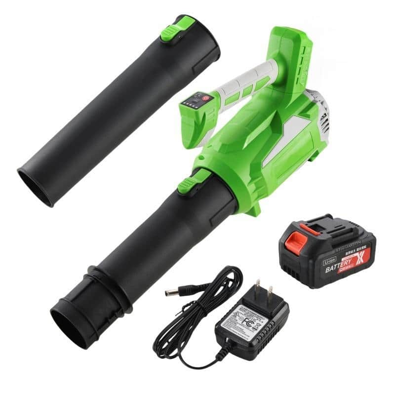 Anmytek Cordless Leaf Blower 130 MPH 30000 RPM Brushless Motor Turbocharged Axial Flow Lightweight Handheld for Yard Workshop