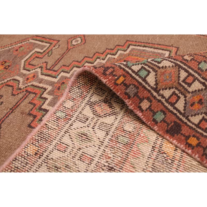 ECARPETGALLERY Hand-knotted Antalya Vintage Brown Wool Rug - 3'4 x 5'2