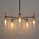 preview thumbnail 6 of 23, Modern Farmhouse 3/5-Light Black Gold Chandelier Clear Glass Kitchen Island Pendant Lighting for Dinning Room