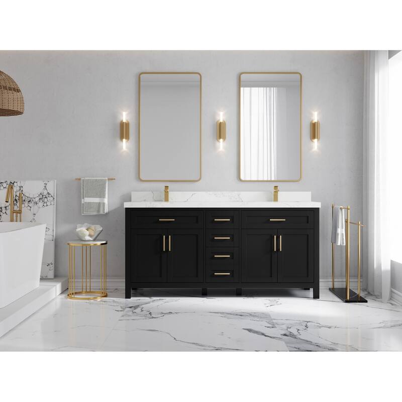 Willow Collections 72 in. W x 22 in. D Double Sink Bathroom Vanity with Countertop