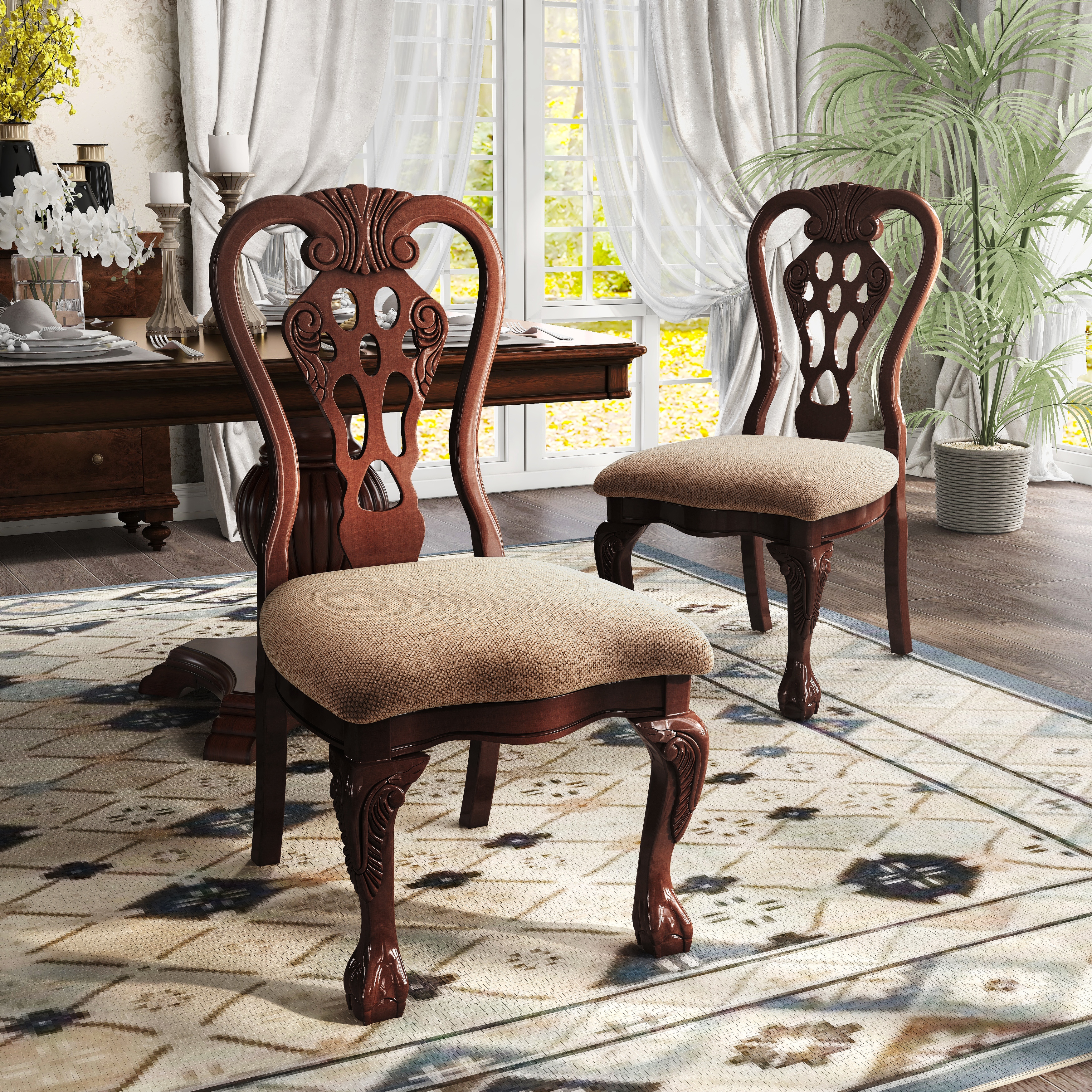 Dining chairs discount cherry wood