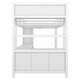 preview thumbnail 28 of 26, Metal Loft Bed with Wardrobe And L-shaped Desk, Full Size