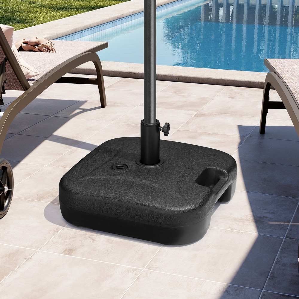 Crestlive 45/53 lbs Outdoor Square Patio Market Umbrella Base Cobblestone Concrete Stand Holder