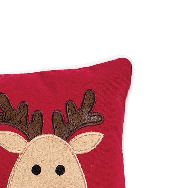 10" x 20" Reindeer Games Applique Christmas Holiday Throw Pillow