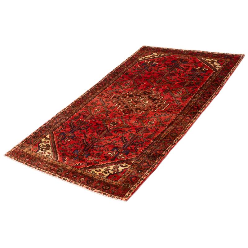ECARPETGALLERY Hand-knotted Andelz Red Wool Rug - 4'8 x 9'2