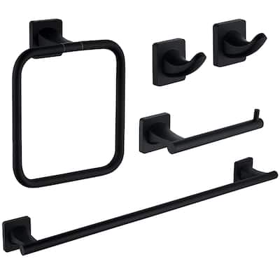 Wall-Mount 5 -Piece Bath Hardware Set