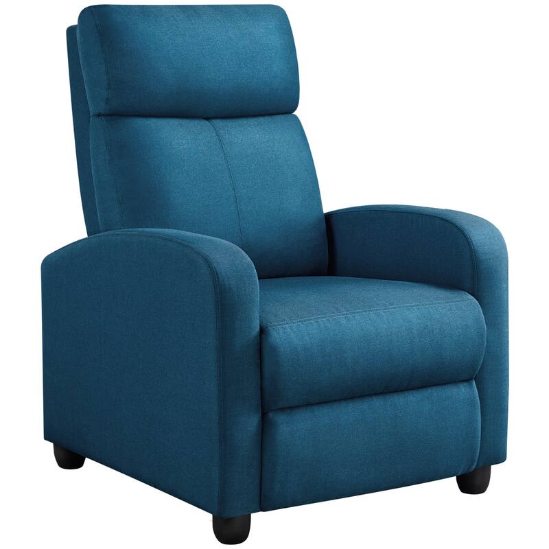 Yaheetech Modern Fabric Recliner Chair - Blue