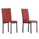 preview thumbnail 12 of 14, Darcy Faux Marble Top Metal 5-Piece Dining Set by iNSPIRE Q Bold Red