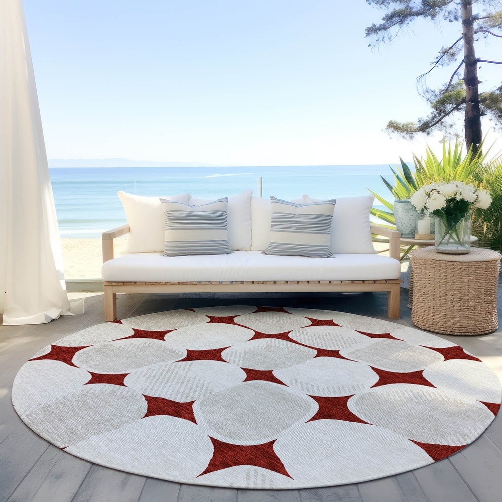 Machine Washable Indoor/ Outdoor Chantille Modern Puffy Rug