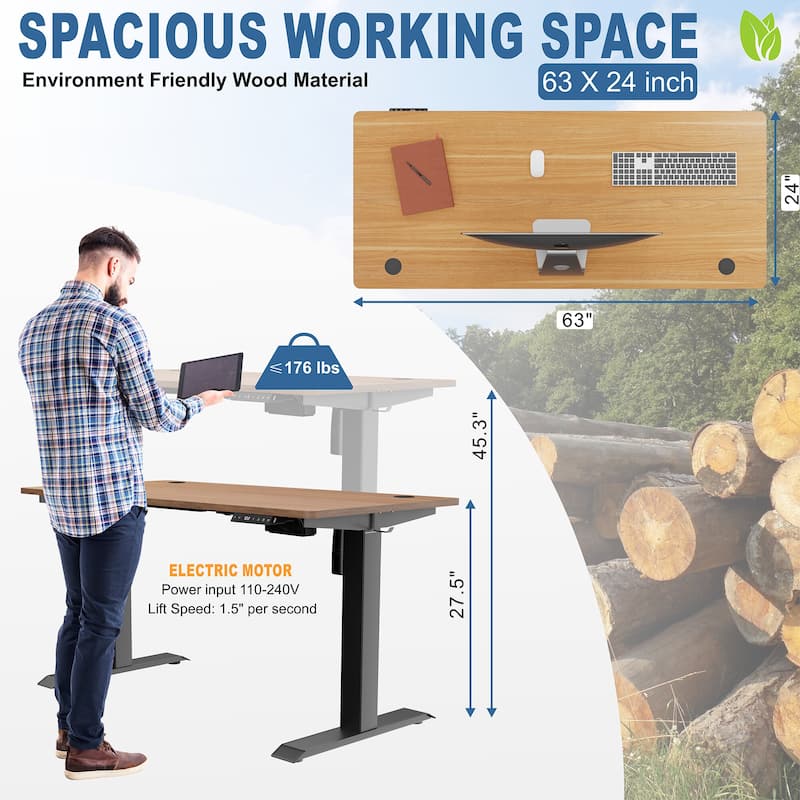 Futzca Electric Height Adjustable Standing Desk