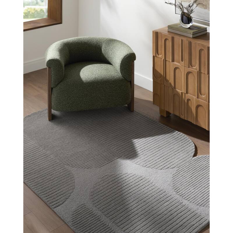 Livabliss Tate Modern & Contemporary Area Rug - Charcoal - 8' x 10'