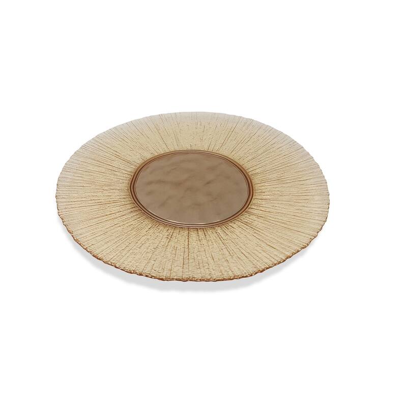 Set of 4 Organic Shaped Chargers - Side Plate