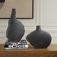 preview thumbnail 3 of 4, Uttermost Duostacked Black Vases Set/2