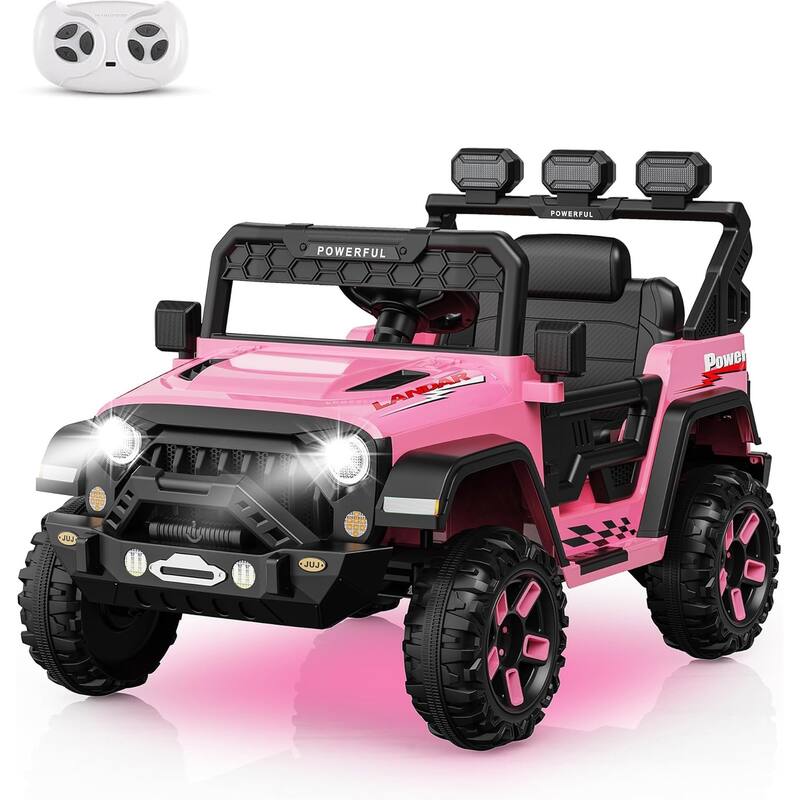 Kids Electric Vehicle for Ages 3-6, Ride on Car with 2.4G Remote Control - Pink